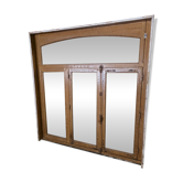 Old solid oak window from the early 20th century.
