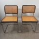Pair of Marcel Breuer Cesca chairs Made in Italy