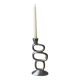 Circle candlestick by Matthew Hilton, solid aluminium, England, 1980s