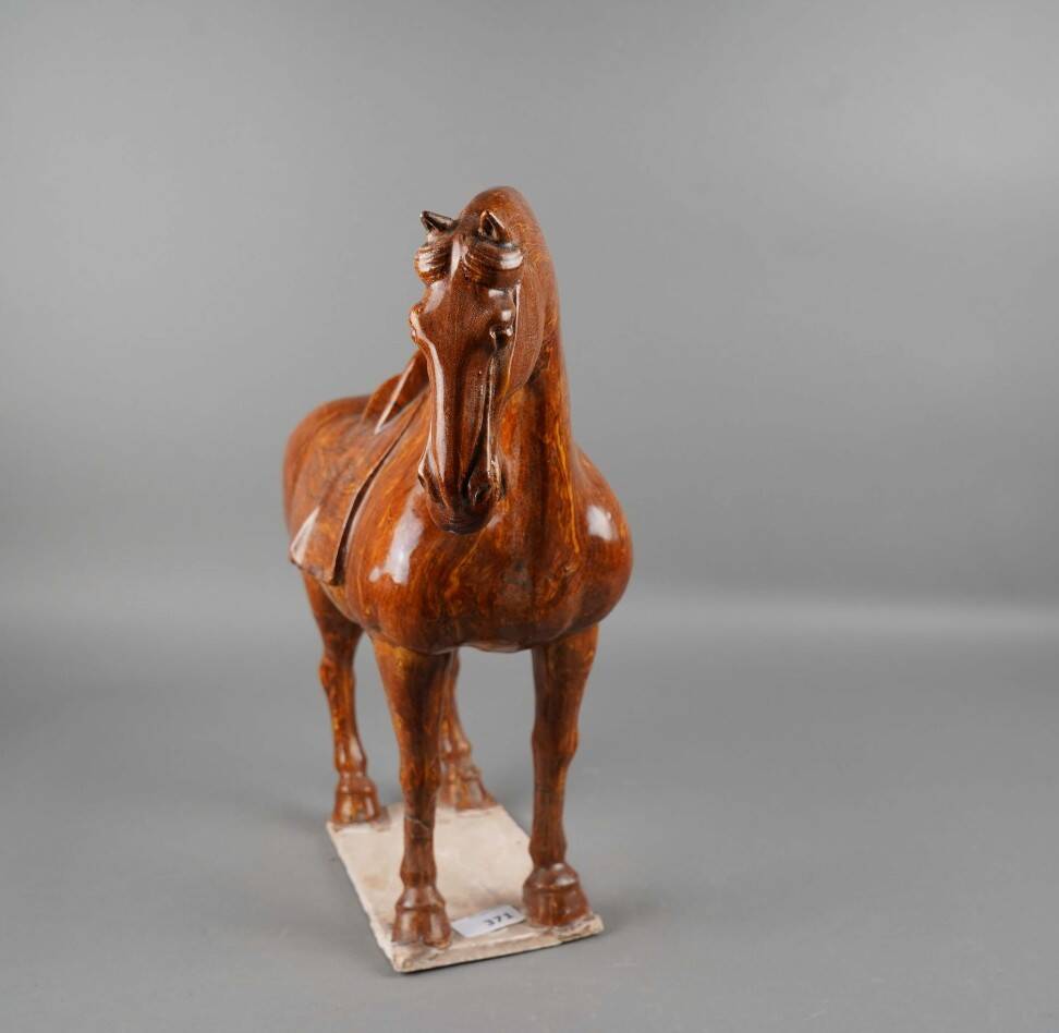 China. Tang Dynasty, Glazed Terracotta Horse