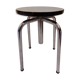 Tubular stool chrome adjustable seat in green formica