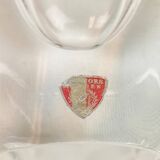 Pair of Midcentury vases by Nils Landberg, Orrefors, circa 1950.