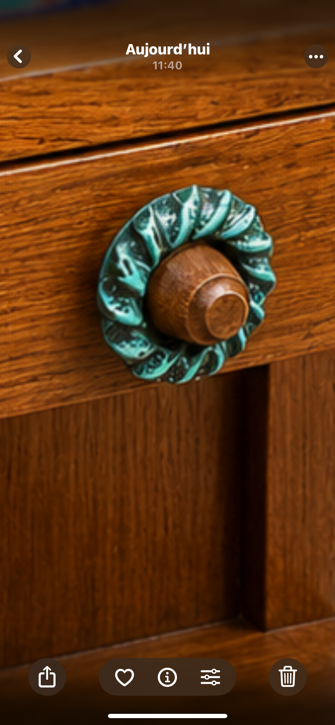Old bedside table by Guillerme and Chambron