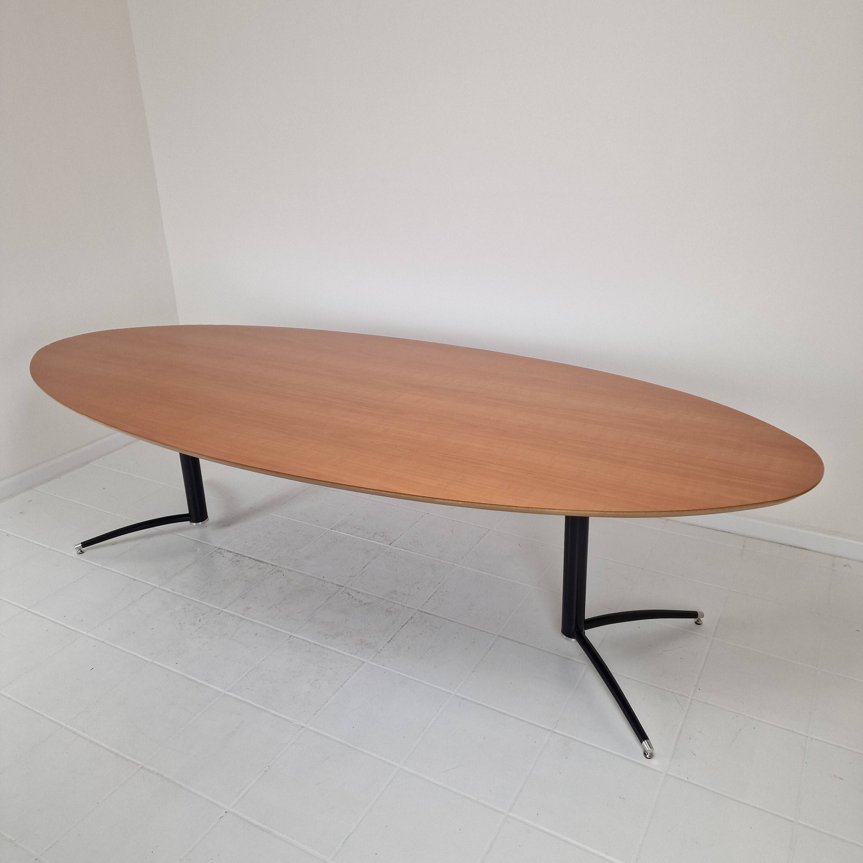 Extra large oval dining or conference table by Artifort