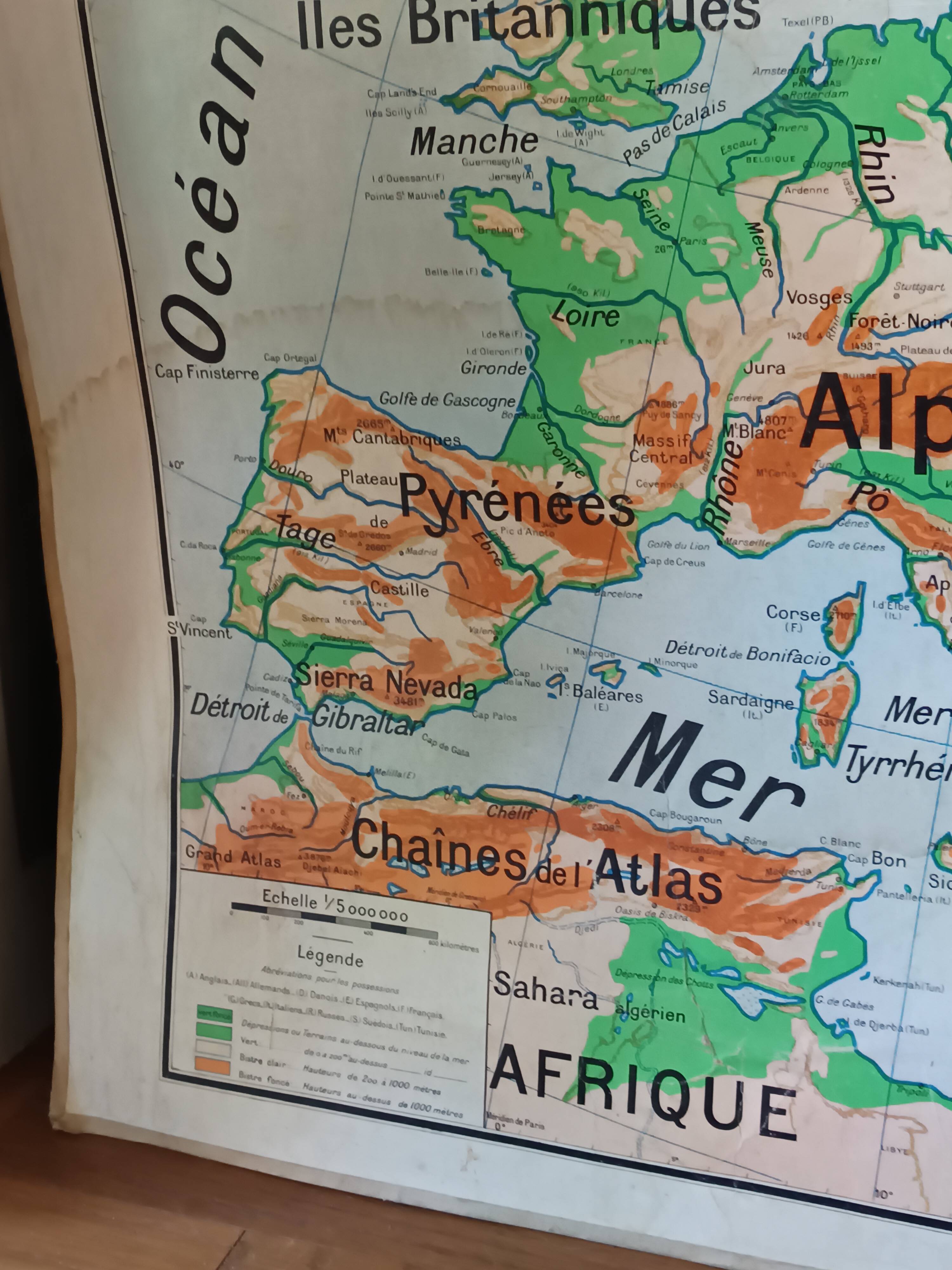 old school map 1950 Paul Vidal Labache n°12