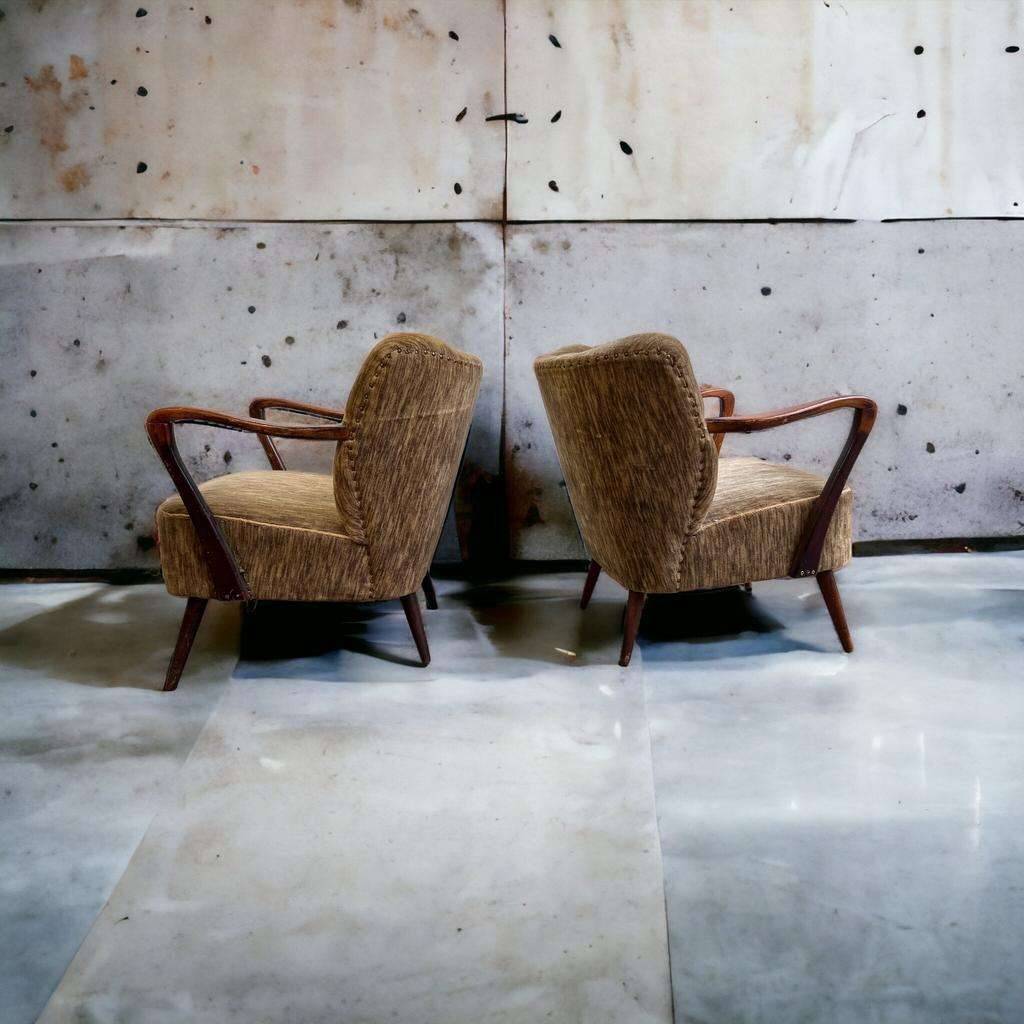 Ensemble de 2 chaises cocktail vintage / siège simple / fauteuils
