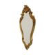 French Baroque-style gold-leaf gilded mirror with crest, 71 cm