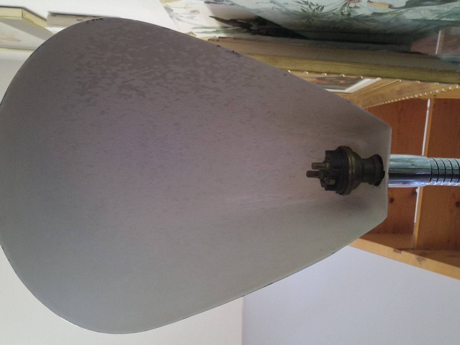 Vintage desk lamp in chrome metal