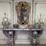 Baroque style mirror in carved and gilded wood, Austro-Hungarian Empire, early 19th century