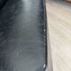 banquette de salon en cuir noir