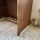 Brutalist desk in elm, signed Aranjou.