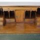 Large antique English oak secretaire from the 18th century