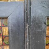 Double wood and glass closet doors