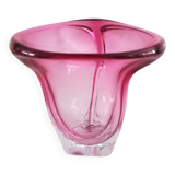 Vase Studio Cristal de Val st Lambert in Rose Cranberry
