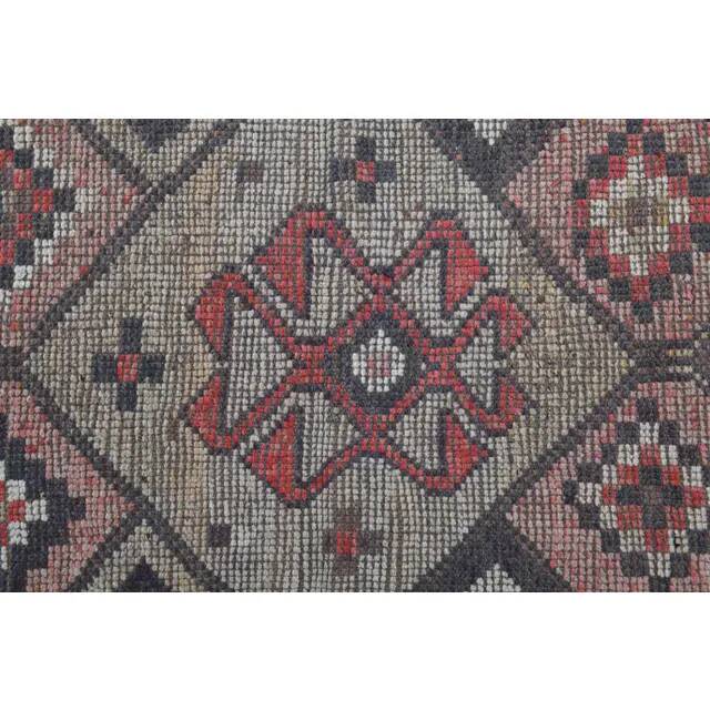 Boho Chic Turkish Pink Vintage Oushak Wool Runner Rug 82x271