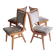 Set of 4 vintage wooden dining chairs