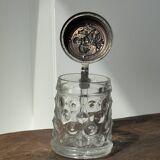 Alsatian beer mug with figurative pewter lid