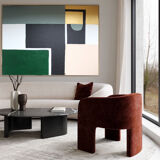 Large abstract acrylic painting for living room 116x97cm