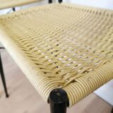 Set of 4 vintage dine chairs made in italy in the 1970s / mid century outdo