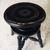 Early 20th Century Black Stained Piano Stool, 1890s