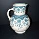 Vase, pichet Malines en faïence fleuri bleue Sarreguemines U&C