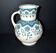 Sarreguemines U&C vase jug Malines in blue floral earthenware 28cm