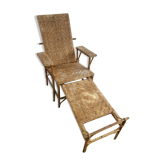 Old rattan deckchair