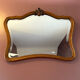 Antique bevelled mirror, oak frame