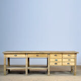 Industrial Wooden Worktable, 1980's