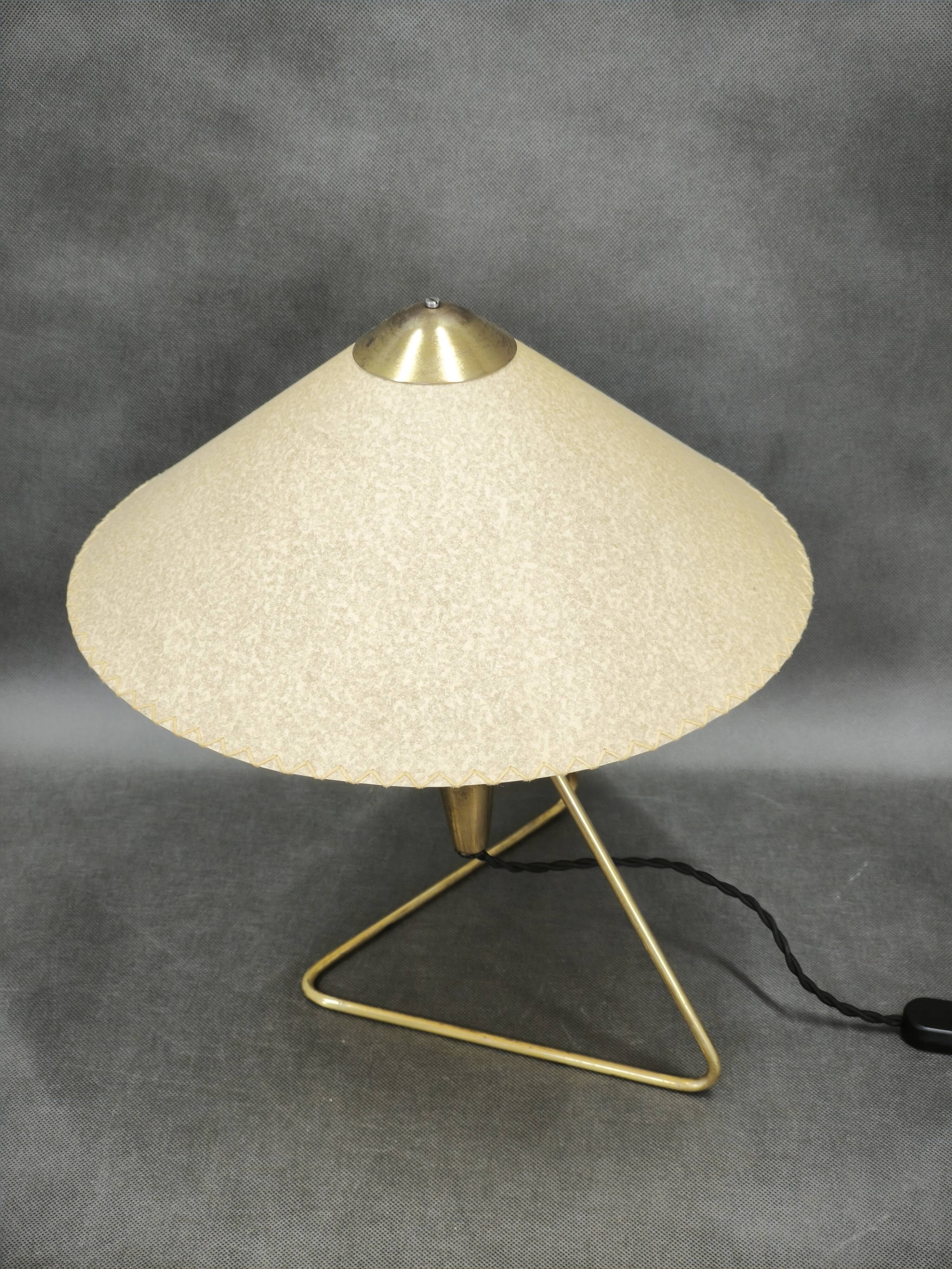 1960s Brass Table Lamp by Helena Frantová, Czechoslovakia