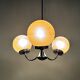1950s Chrome & Frosted Glass Chandelier