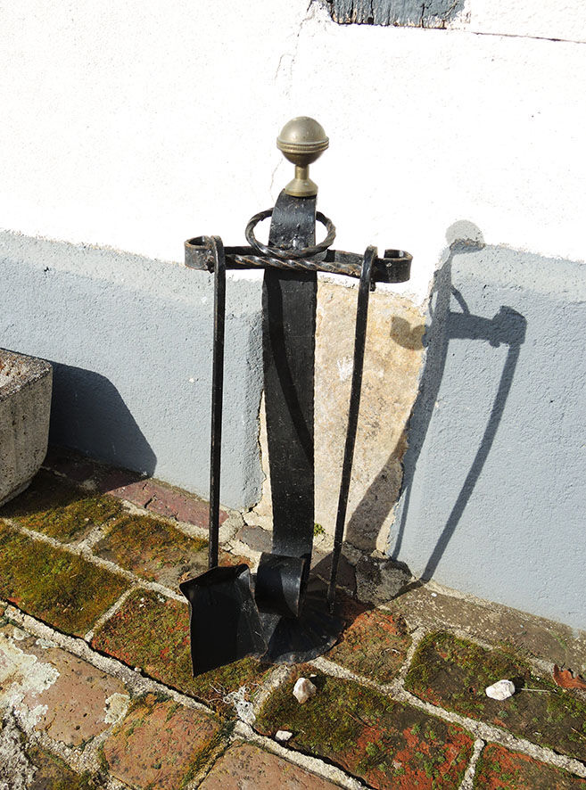 Former chimney servant 2 wrought iron & brass tools | Selency