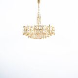 Exceptional 7-light chandelier - high-end Palwa - Gold-plated brass f