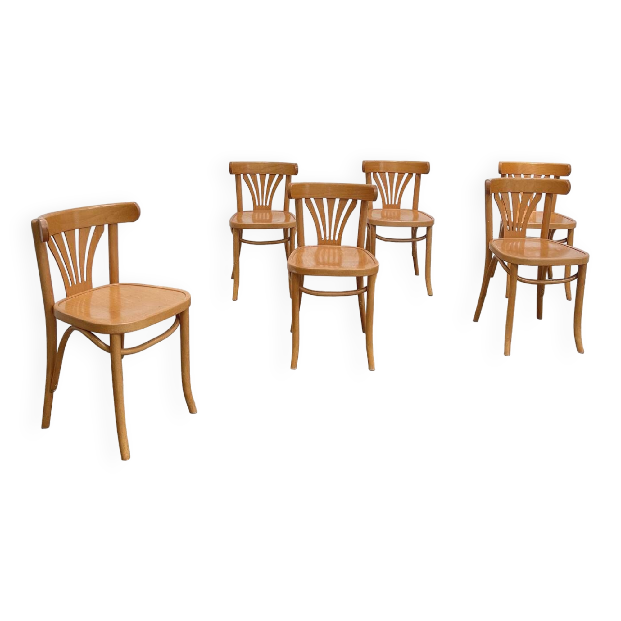 Baumann 'alouette' light bistro chairs