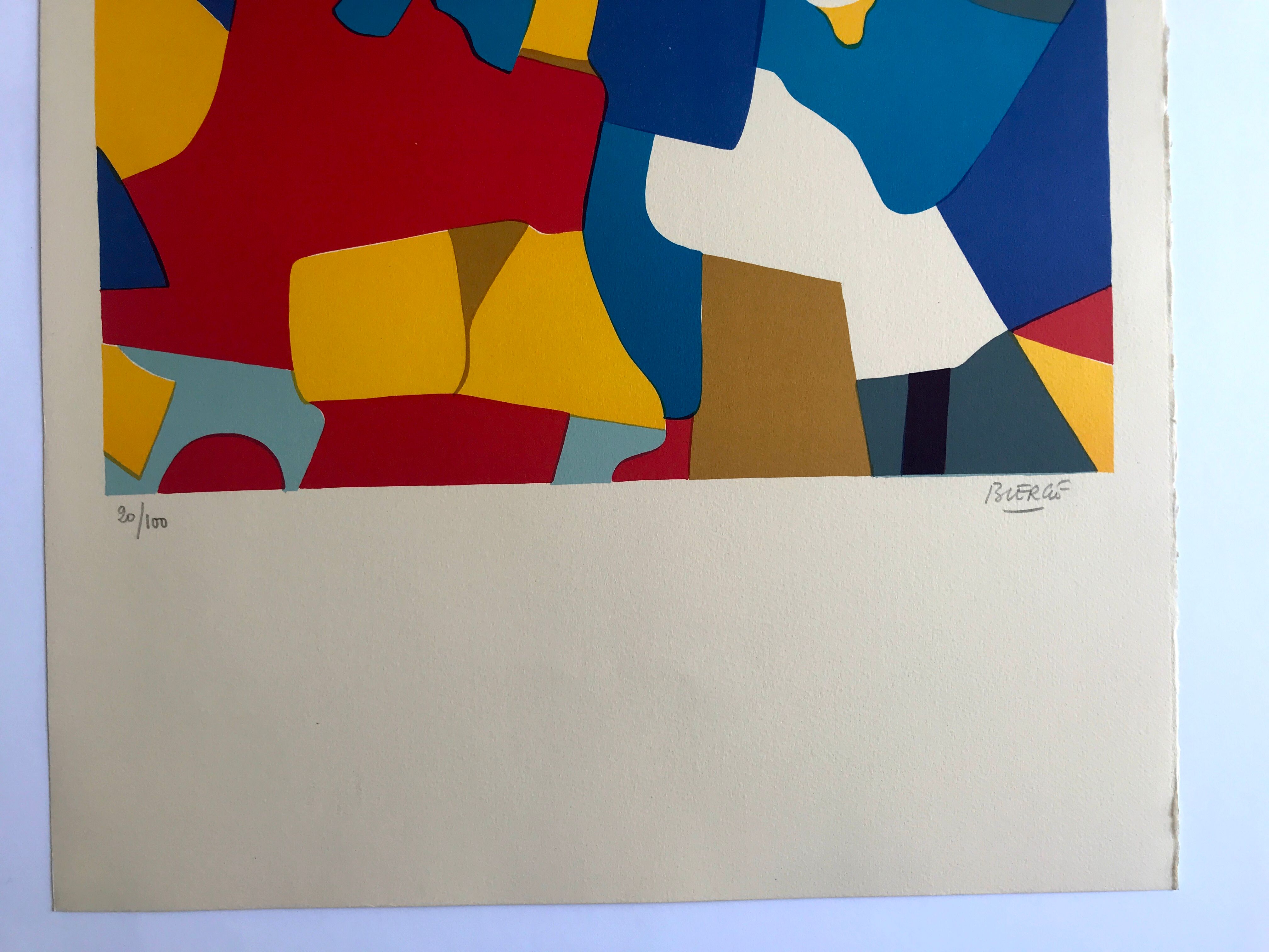Roland BIERGE, Montfermeil, 1978. Original lithograph signed in pencil.