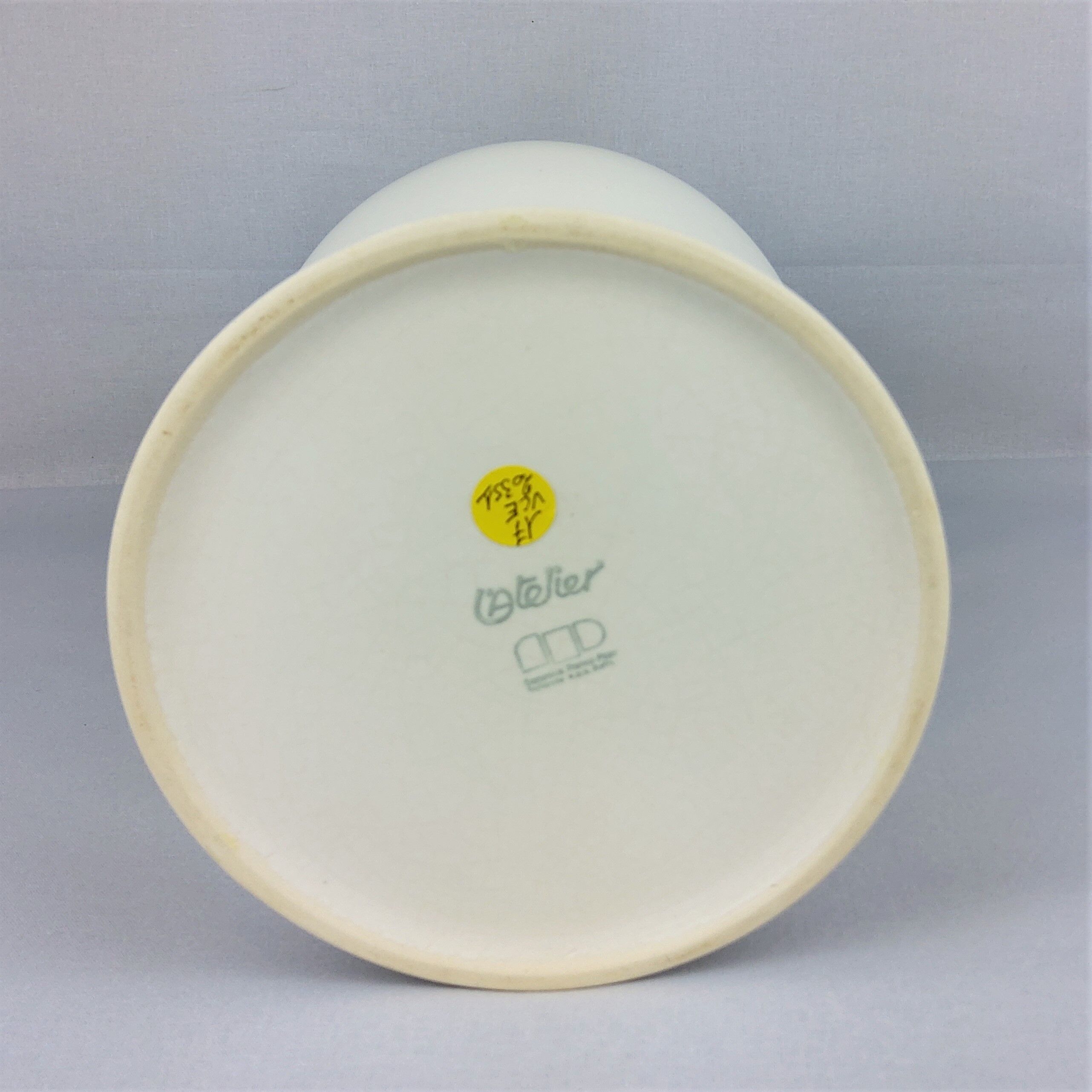 Vintage 1970 Franco Pozzi white ceramic vase