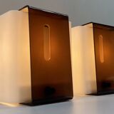 Set of 8 space age plexiglass wall lights - space age wall light 1960