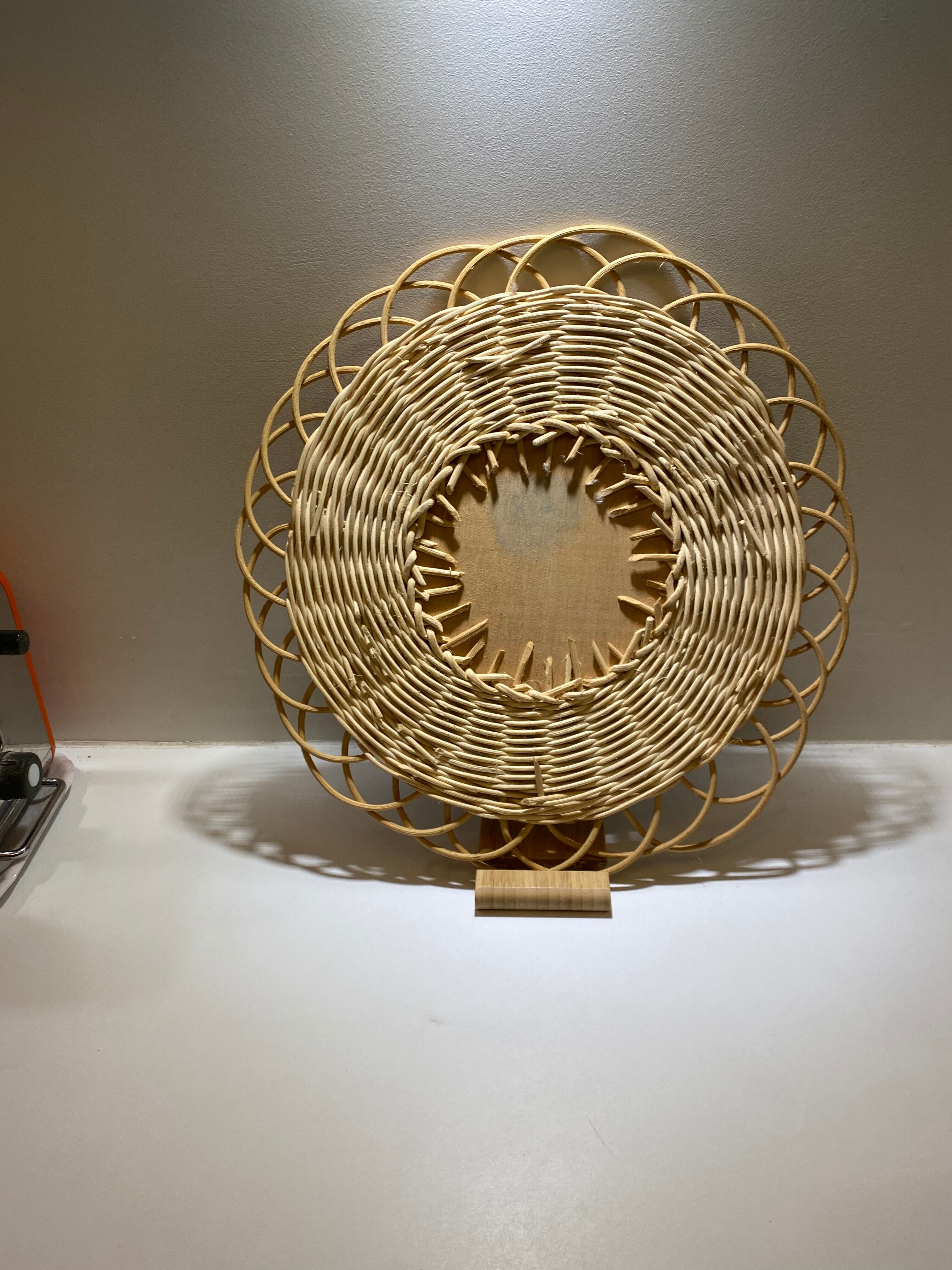 Vintage rattan mirror