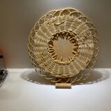 Vintage rattan mirror