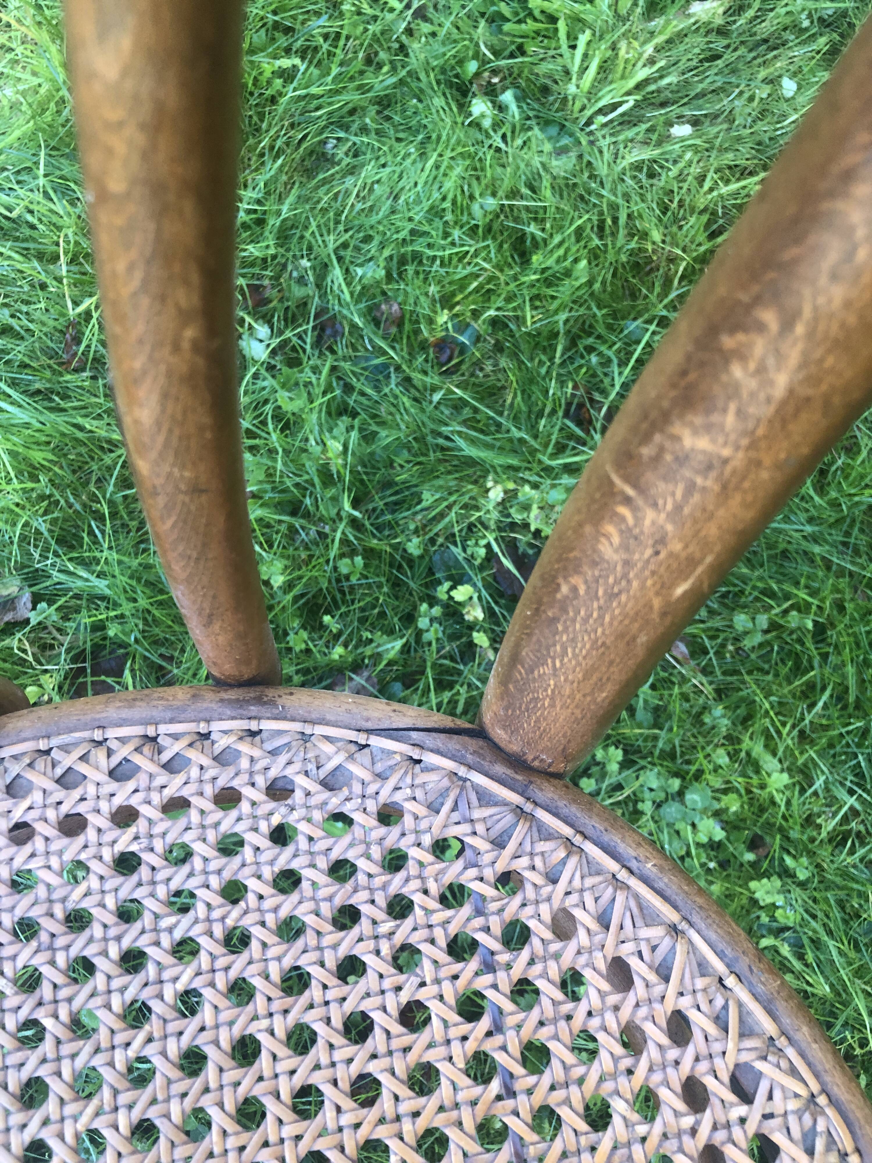 Thonet cane bistro chair