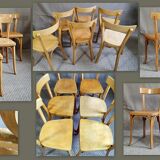 Set 6 chairs bistro Baumann n°55 years 50