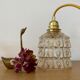 Vintage amber glass globe lamp