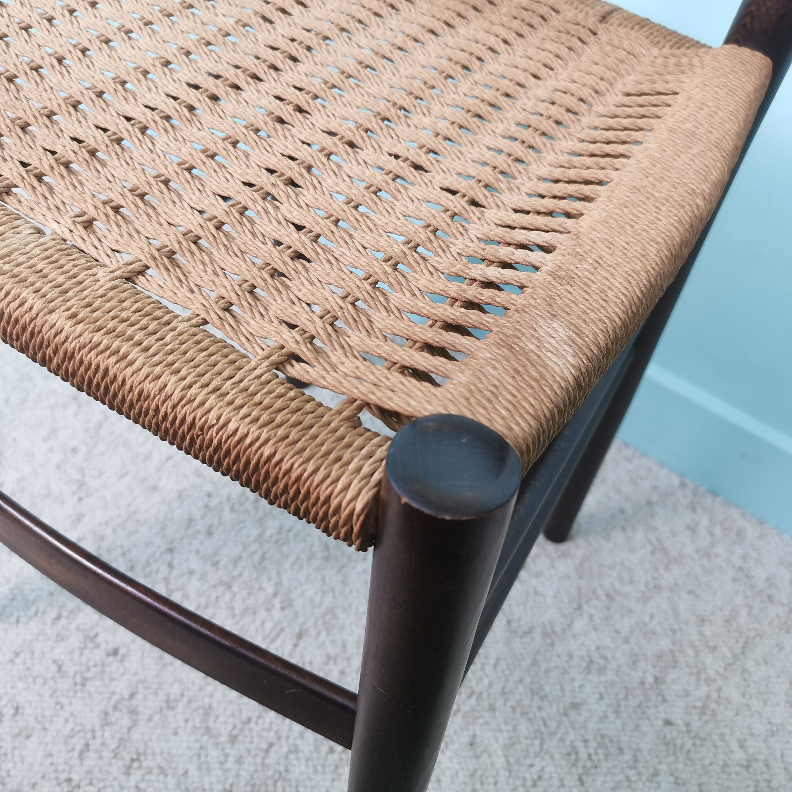 Wooden and rope chair