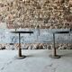 Pair of vintage industrial metal tables – workshop spirit