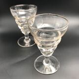 2 verres apéritif vintage 1950