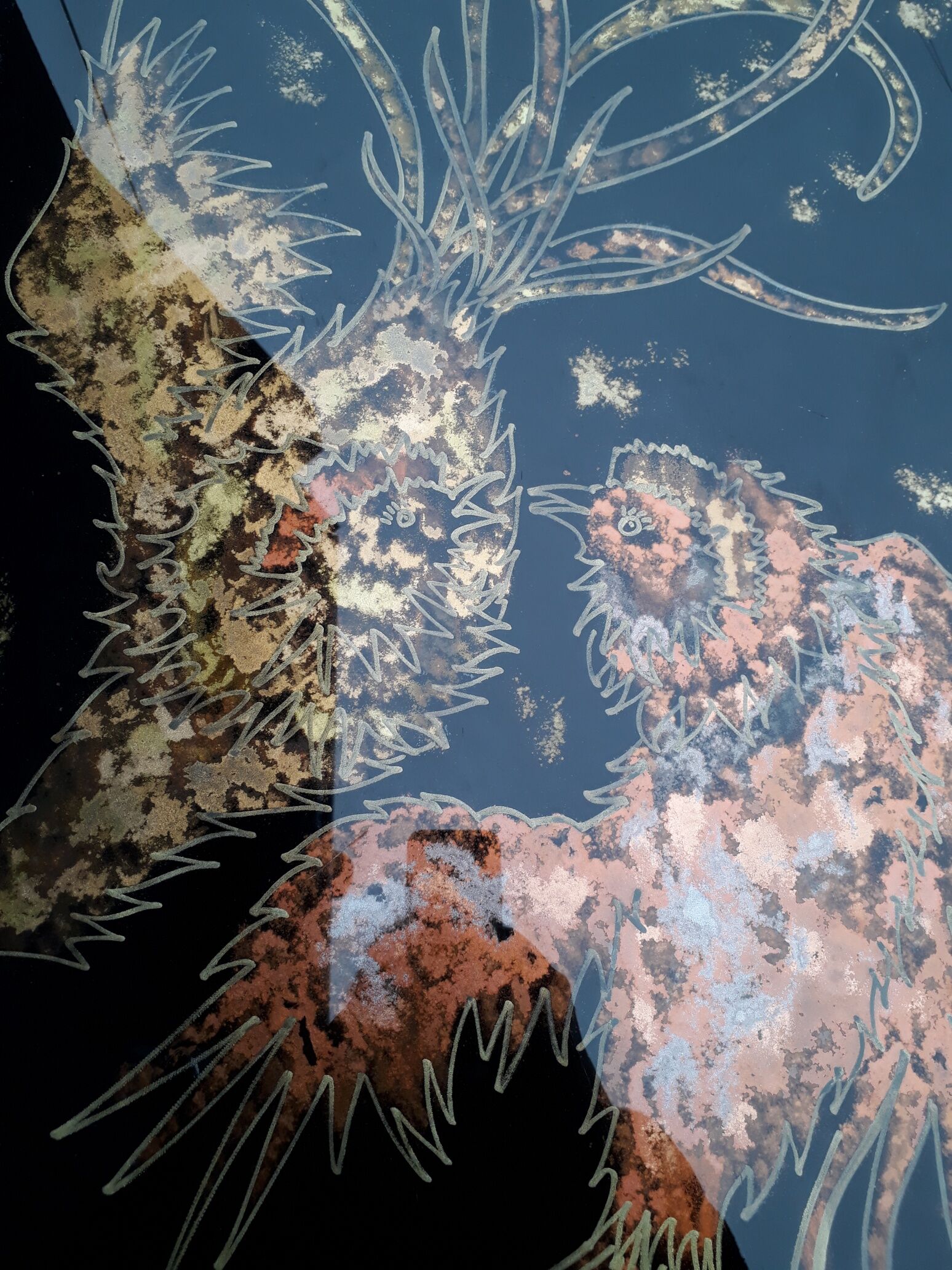 Lasco glass and brass coffee table