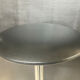 Tabouret vintage tubulaire chromé et simili noir