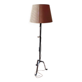 Brutalist wrought iron floor lamp