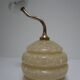 Applique porcelaine laiton et verre de Clichy jaune vanille