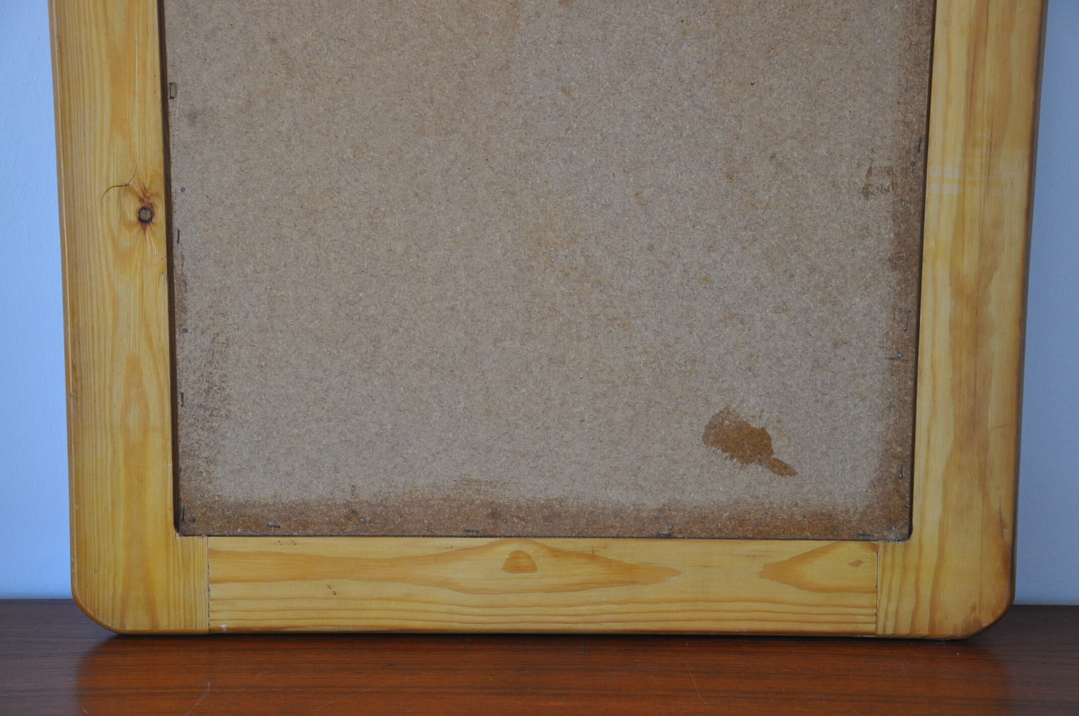 Wooden mirror 70s pine